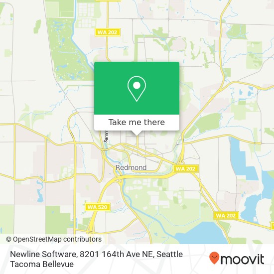 Mapa de Newline Software, 8201 164th Ave NE