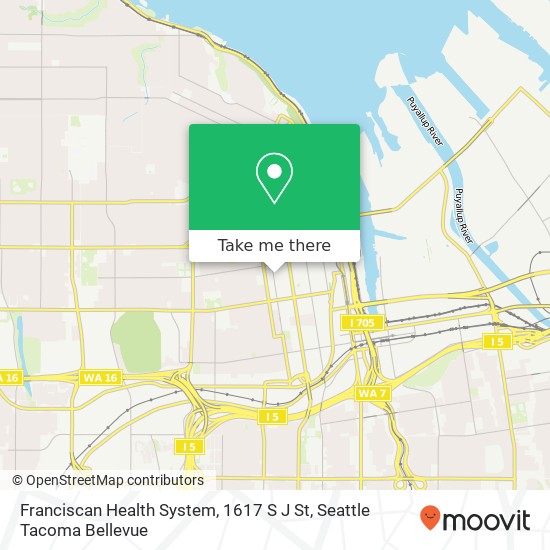 Mapa de Franciscan Health System, 1617 S J St