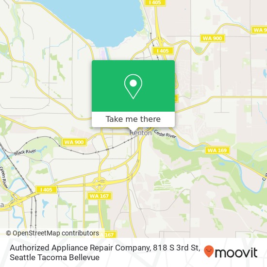 Mapa de Authorized Appliance Repair Company, 818 S 3rd St