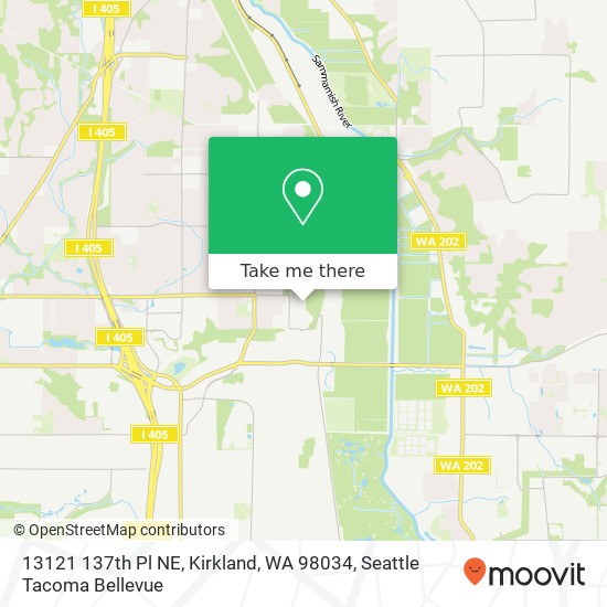 Mapa de 13121 137th Pl NE, Kirkland, WA 98034