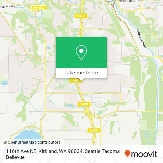 Mapa de 116th Ave NE, Kirkland, WA 98034