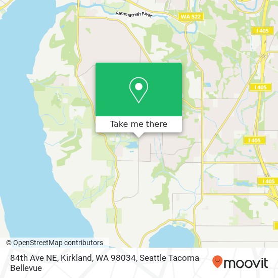 Mapa de 84th Ave NE, Kirkland, WA 98034