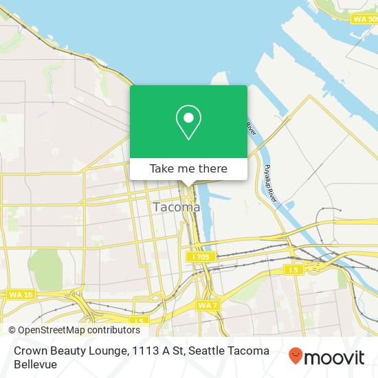 Mapa de Crown Beauty Lounge, 1113 A St