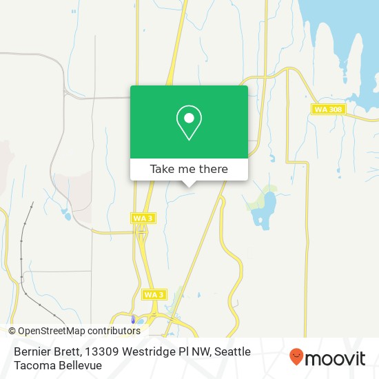 Mapa de Bernier Brett, 13309 Westridge Pl NW