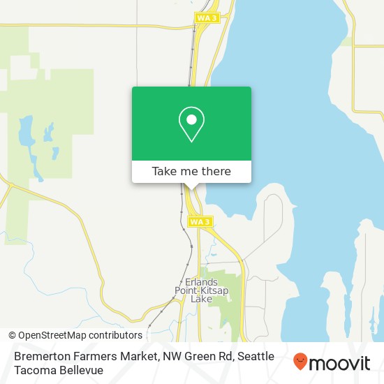 Bremerton Farmers Market, NW Green Rd map