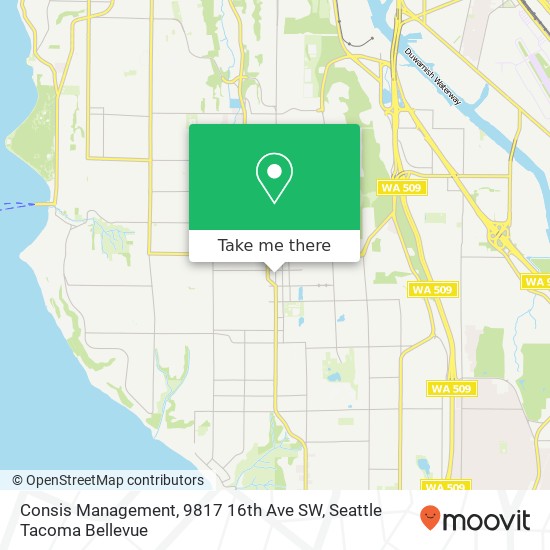 Mapa de Consis Management, 9817 16th Ave SW