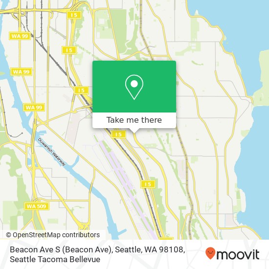 Mapa de Beacon Ave S (Beacon Ave), Seattle, WA 98108
