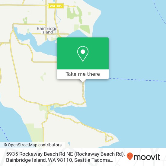 Mapa de 5935 Rockaway Beach Rd NE (Rockaway Beach Rd), Bainbridge Island, WA 98110