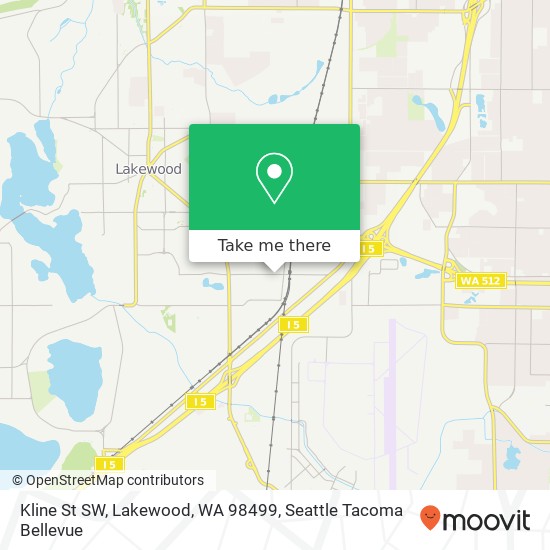 Mapa de Kline St SW, Lakewood, WA 98499