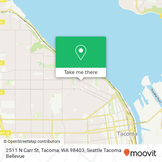 Mapa de 2511 N Carr St, Tacoma, WA 98403