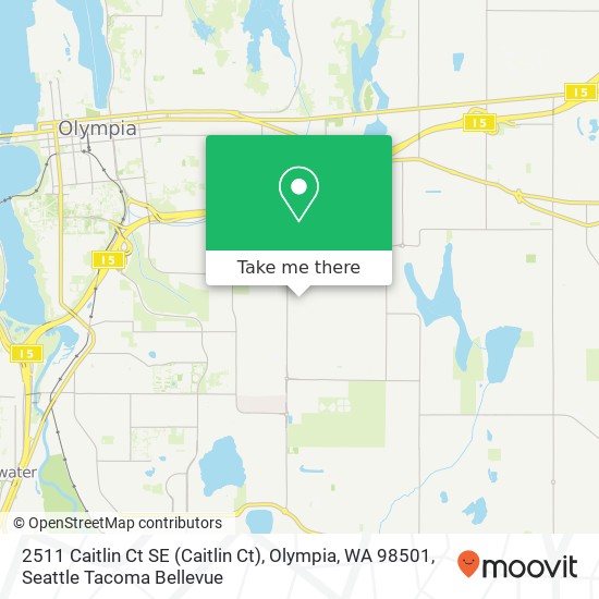 Mapa de 2511 Caitlin Ct SE (Caitlin Ct), Olympia, WA 98501