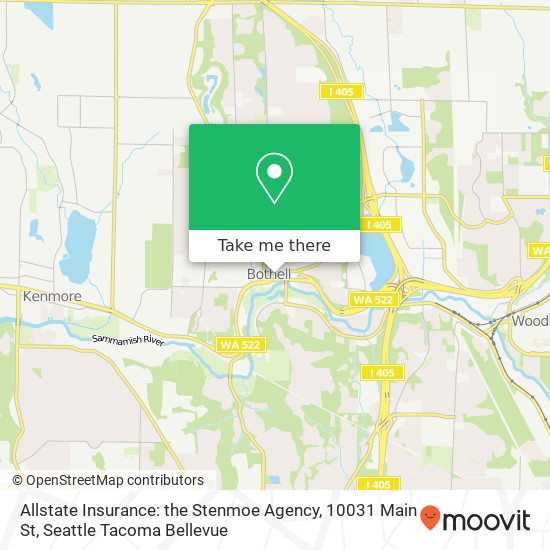 Allstate Insurance: the Stenmoe Agency, 10031 Main St map