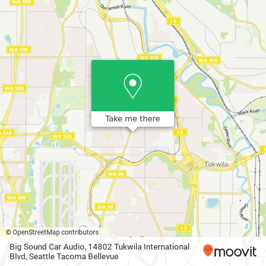 Big Sound Car Audio, 14802 Tukwila International Blvd map