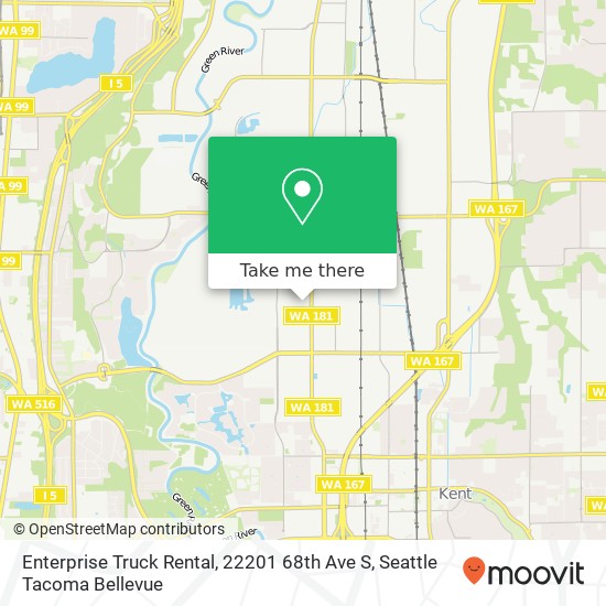 Mapa de Enterprise Truck Rental, 22201 68th Ave S