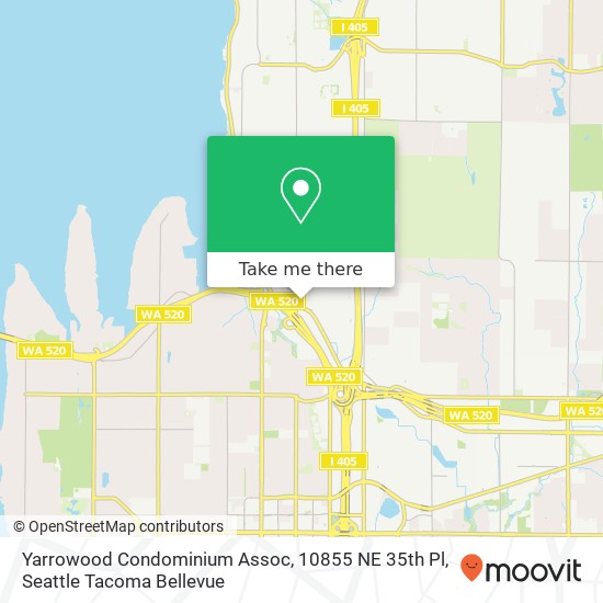 Yarrowood Condominium Assoc, 10855 NE 35th Pl map