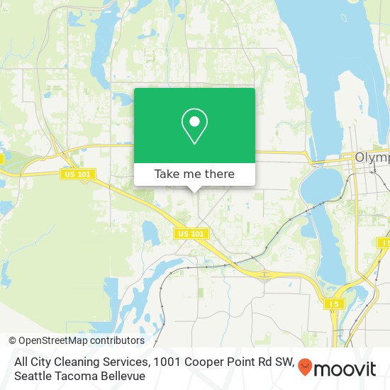 Mapa de All City Cleaning Services, 1001 Cooper Point Rd SW