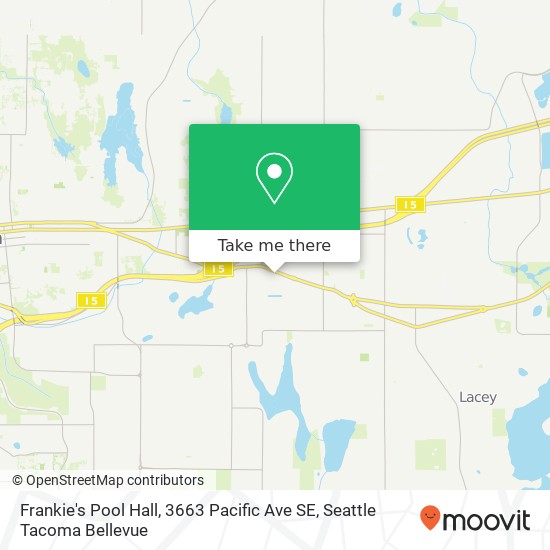 Frankie's Pool Hall, 3663 Pacific Ave SE map