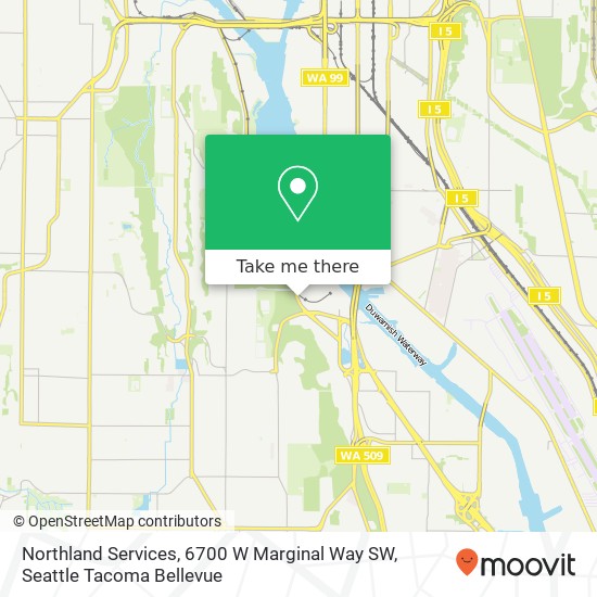 Mapa de Northland Services, 6700 W Marginal Way SW