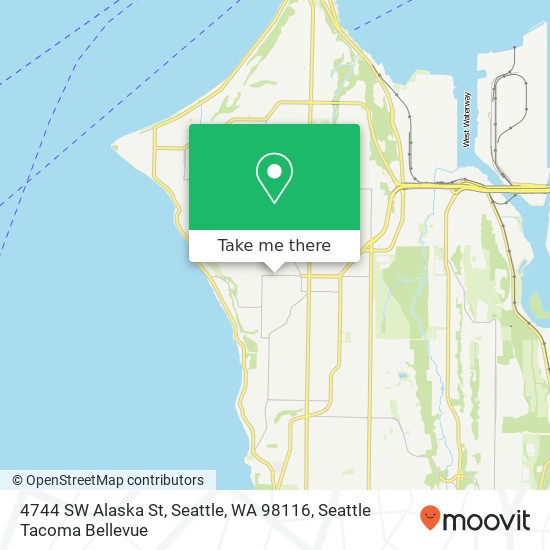 Mapa de 4744 SW Alaska St, Seattle, WA 98116