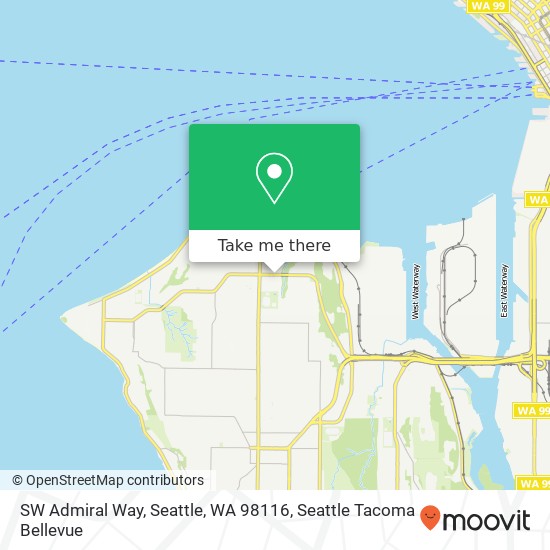 SW Admiral Way, Seattle, WA 98116 map