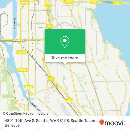 Mapa de 4801 19th Ave S, Seattle, WA 98108