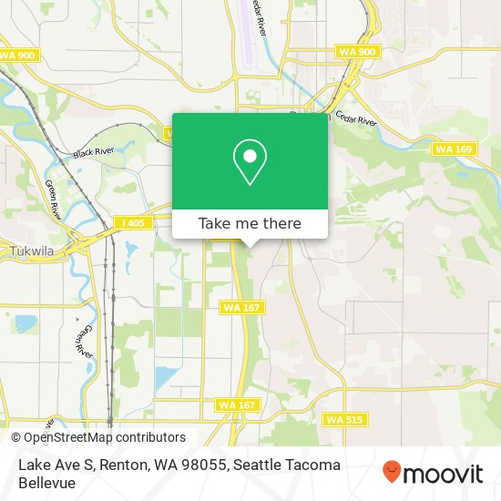 Lake Ave S, Renton, WA 98055 map