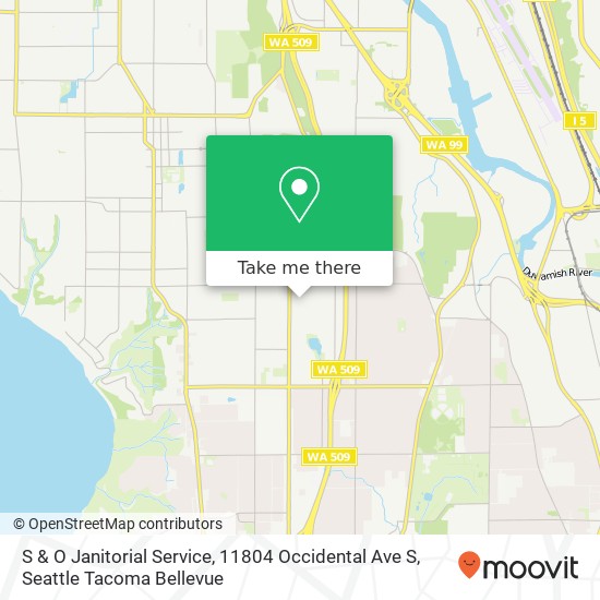 S & O Janitorial Service, 11804 Occidental Ave S map