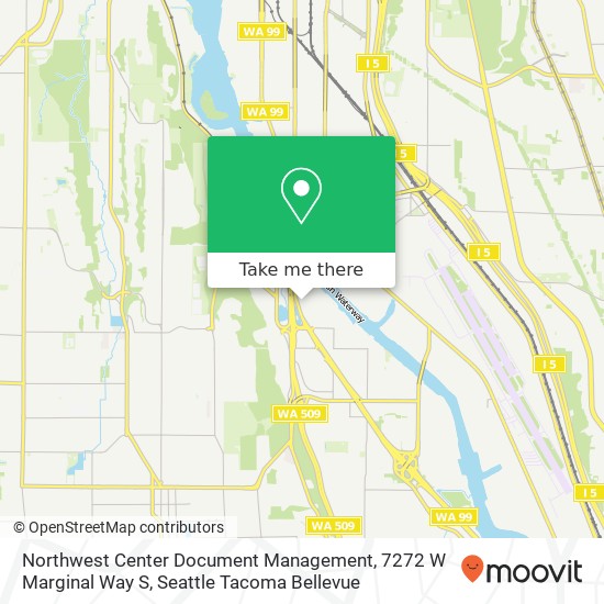 Northwest Center Document Management, 7272 W Marginal Way S map