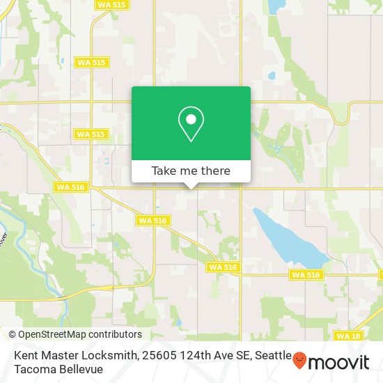 Mapa de Kent Master Locksmith, 25605 124th Ave SE