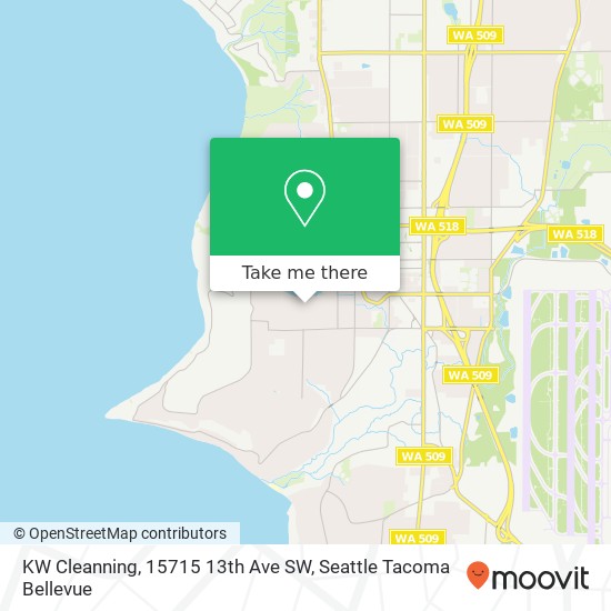 Mapa de KW Cleanning, 15715 13th Ave SW