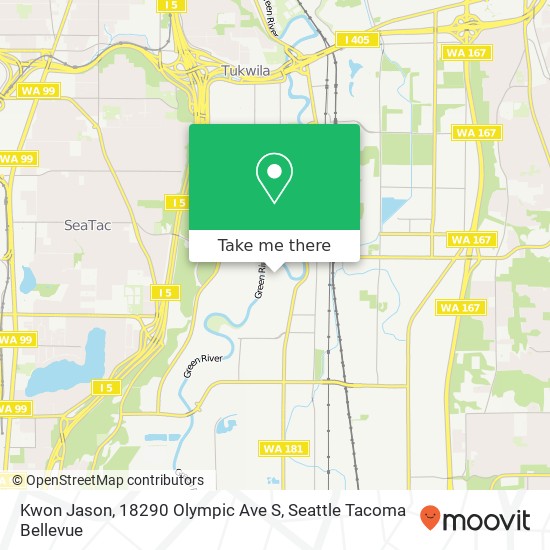 Mapa de Kwon Jason, 18290 Olympic Ave S