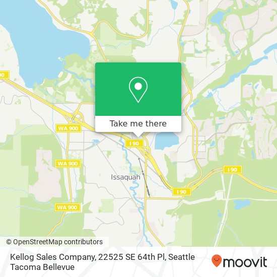 Kellog Sales Company, 22525 SE 64th Pl map