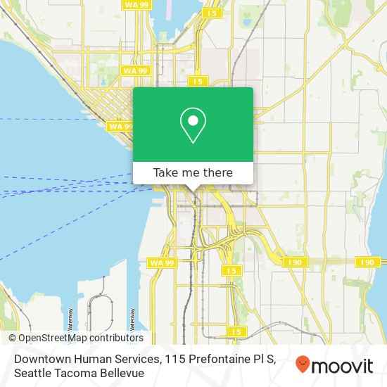 Mapa de Downtown Human Services, 115 Prefontaine Pl S