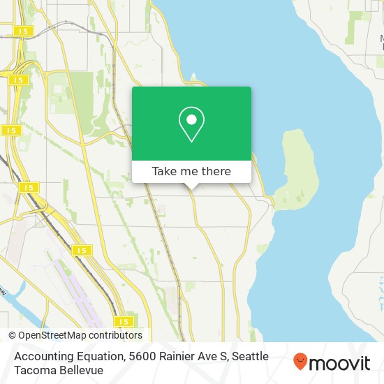 Mapa de Accounting Equation, 5600 Rainier Ave S