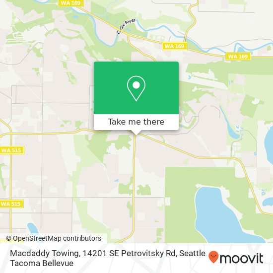 Mapa de Macdaddy Towing, 14201 SE Petrovitsky Rd