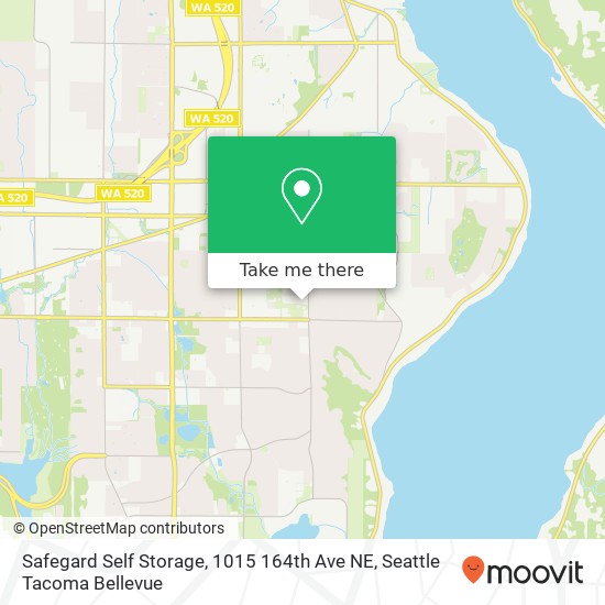 Mapa de Safegard Self Storage, 1015 164th Ave NE