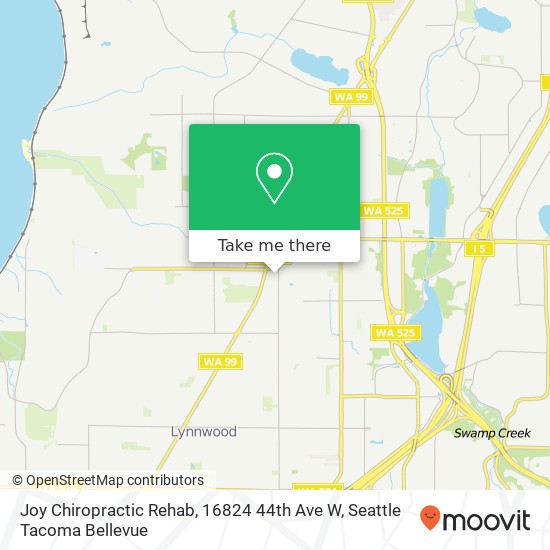 Mapa de Joy Chiropractic Rehab, 16824 44th Ave W