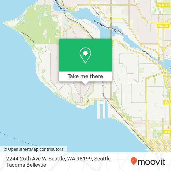 Mapa de 2244 26th Ave W, Seattle, WA 98199