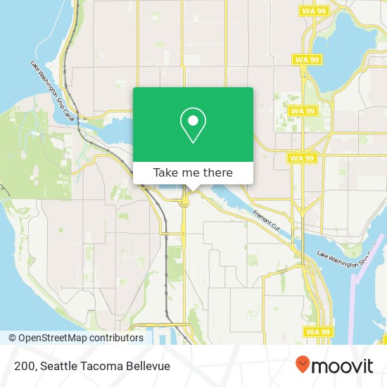 Mapa de 200, 3837 13th Ave W #200, Seattle, WA 98119, USA