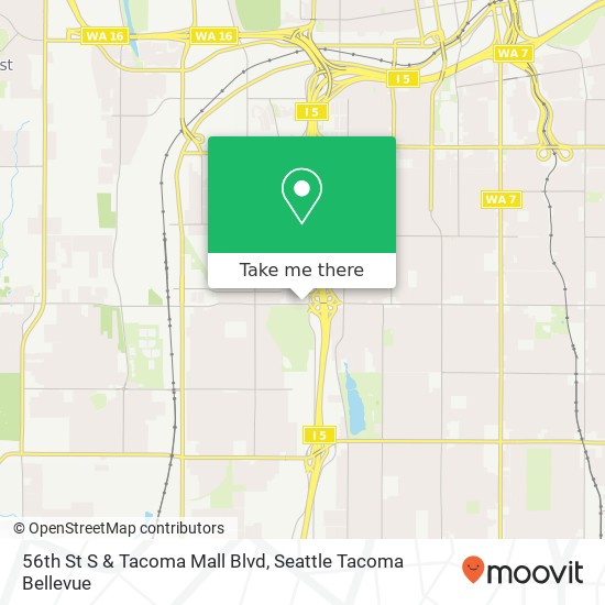 Mapa de 56th St S & Tacoma Mall Blvd