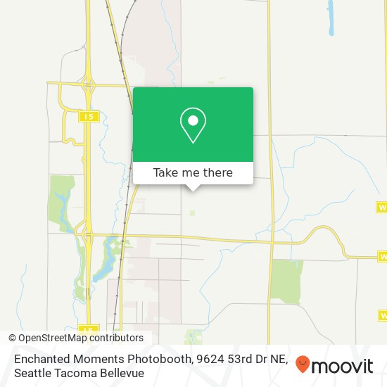 Mapa de Enchanted Moments Photobooth, 9624 53rd Dr NE