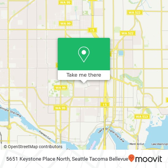 Mapa de 5651 Keystone Place North, 5651 Keystone Pl N, Seattle, WA 98103, USA