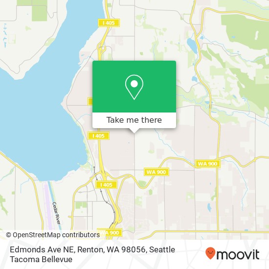 Mapa de Edmonds Ave NE, Renton, WA 98056