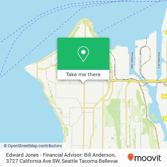 Mapa de Edward Jones - Financial Advisor: Bill Anderson, 3727 California Ave SW