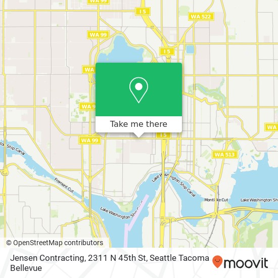Mapa de Jensen Contracting, 2311 N 45th St