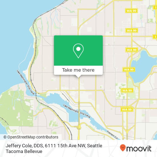 Jeffery Cole, DDS, 6111 15th Ave NW map