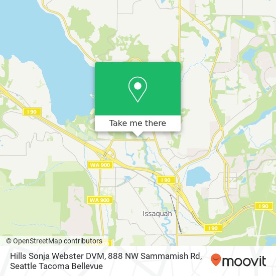 Mapa de Hills Sonja Webster DVM, 888 NW Sammamish Rd