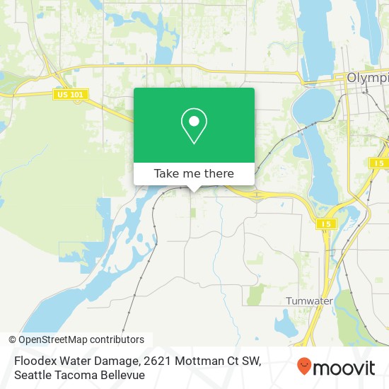 Mapa de Floodex Water Damage, 2621 Mottman Ct SW