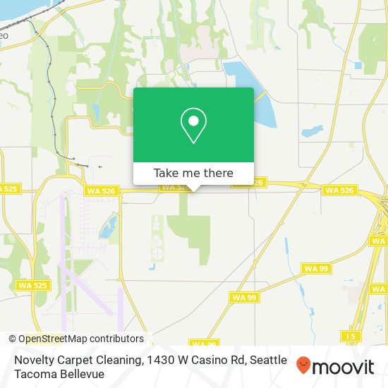 Mapa de Novelty Carpet Cleaning, 1430 W Casino Rd