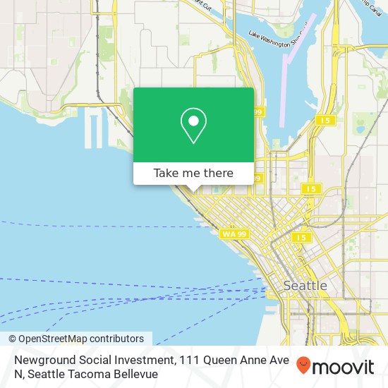 Mapa de Newground Social Investment, 111 Queen Anne Ave N